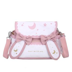 LOLITA Moon & Star Pastel Pink CROSSBODY BAG Purse KAWAII Spring Festival Summer